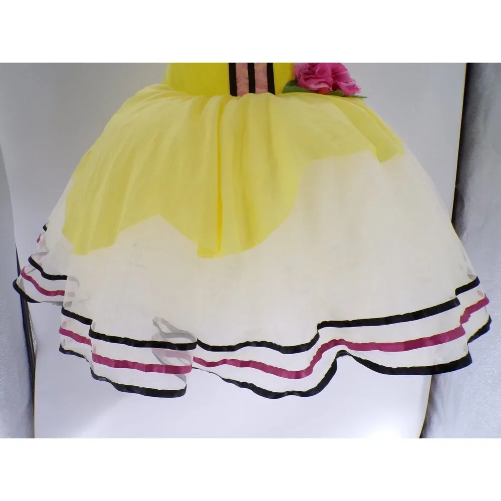 Pre-Owned Dance Costume Curtain Call C191 Large Child Yellow Ballet